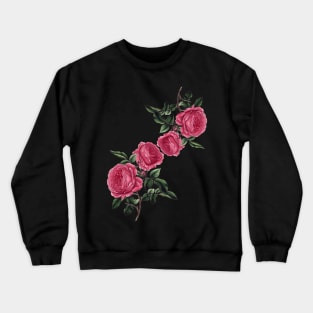 Pink mauve roses Crewneck Sweatshirt